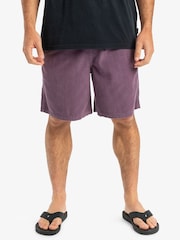 Morado - Quiksilver Taxer Corduroy 100% Cotton Shorts - Imagen 1 de 8