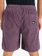 Morado - Quiksilver Taxer Corduroy 100% Cotton Shorts - Imagen 3 de 8