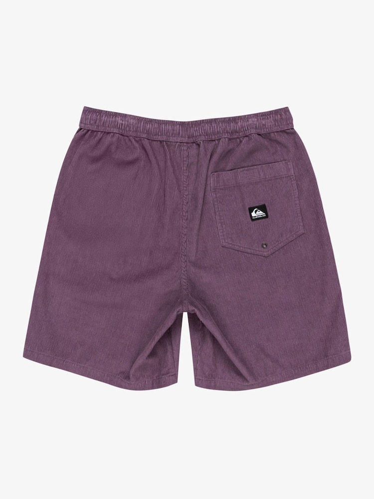 Morado - Quiksilver Taxer Corduroy 100% Cotton Shorts - Imagen 8 de 8
