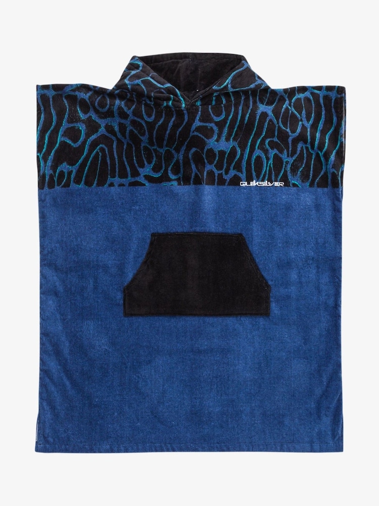Quiksilver Blue Boys Hooded Towel Logo Poncho - Image 1 of 3 Quiksilver Blue Boys Hooded Towel Logo Poncho - Image 1 of 3