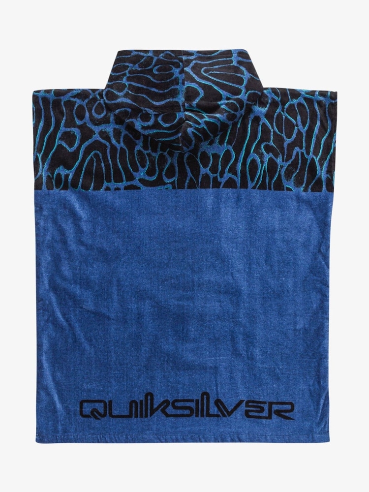 Quiksilver Blue Boys Hooded Towel Logo Poncho - Image 2 of 3 Quiksilver Blue Boys Hooded Towel Logo Poncho - Image 2 of 3
