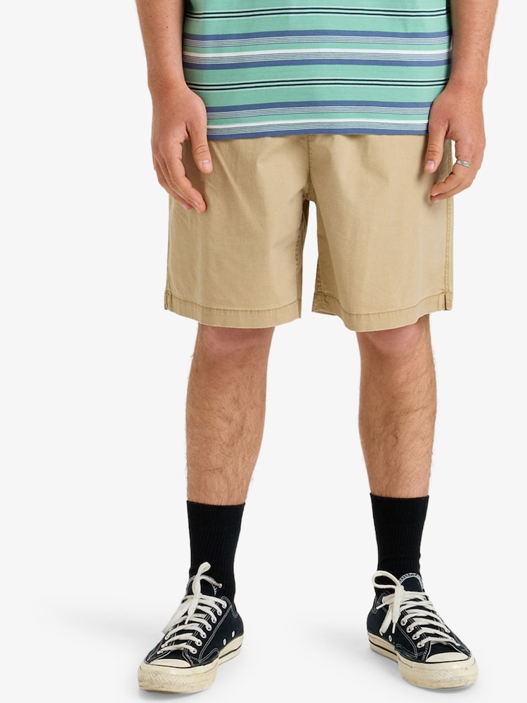 Quiksilver Brown Taxer Drawstring Shorts - Image 1 of 8