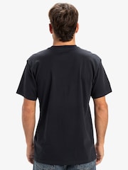 Quiksilver Black Short Sleeve Gradient Graphic Box Logo 100% Cotton T-Shirt - Image 2 of 7
