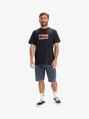 Quiksilver Black Short Sleeve Gradient Graphic Box Logo 100% Cotton T-Shirt - Image 5 of 7