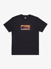 Quiksilver Black Short Sleeve Gradient Graphic Box Logo 100% Cotton T-Shirt - Image 6 of 7