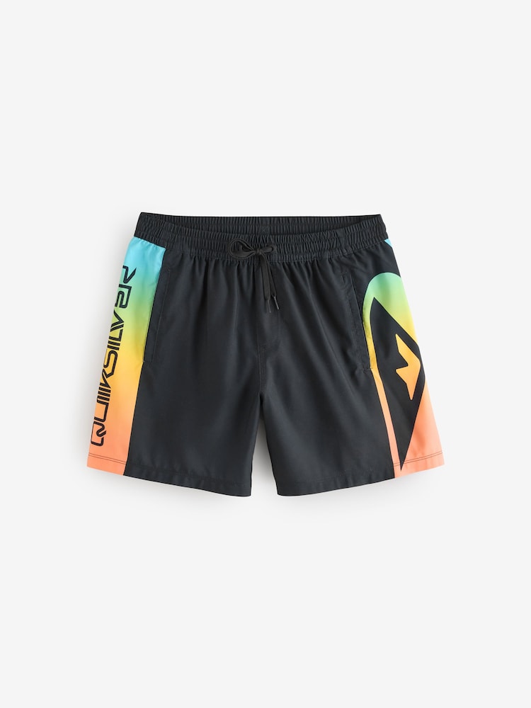 Quiksilver Black Everyday Holmes Volley 16 Graphic Logo Swim Shorts - Image 1 of 1 Quiksilver Black Everyday Holmes Volley 16 Graphic Logo Swim Shorts - Image 1 of 1