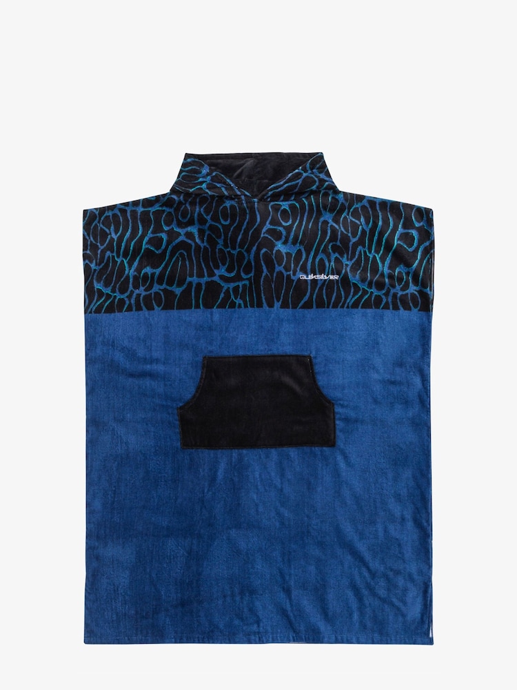 Quiksilver Blue Hooded Towel Logo Poncho - Image 1 of 2