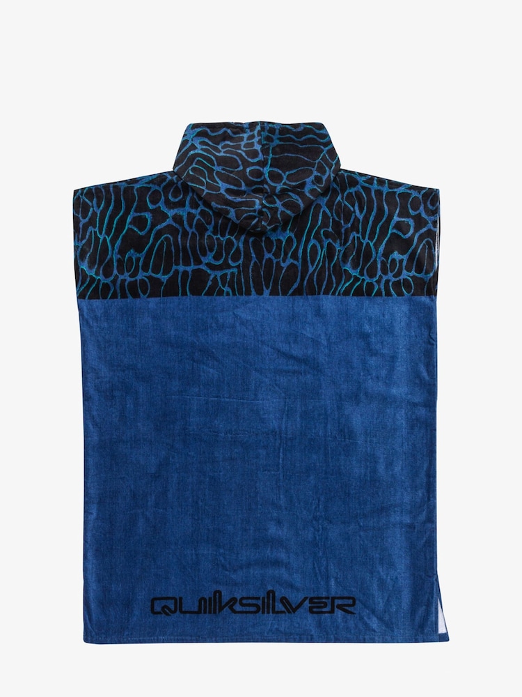 Quiksilver Blue Hooded Towel Logo Poncho - Image 2 of 2