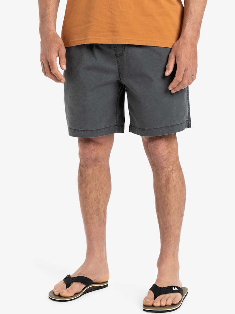 Quiksilver Black Taxer Drawstring Shorts - Image 1 of 8