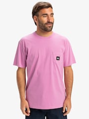 Quiksilver Pink Salt Water Short Sleeve Logo 100% Cotton T-Shirt - Image 1 of 7
