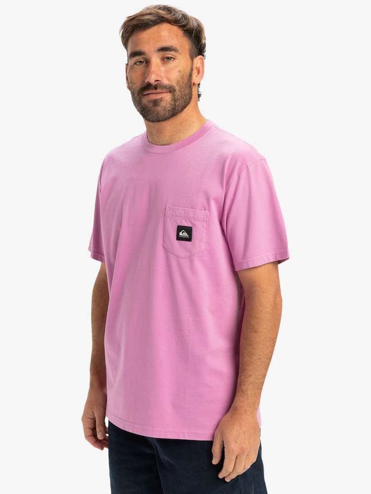 Quiksilver Pink Salt Water Short Sleeve Logo 100% Cotton T-Shirt - Image 3 of 7