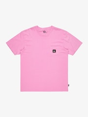Quiksilver Pink Salt Water Short Sleeve Logo 100% Cotton T-Shirt - Image 6 of 7