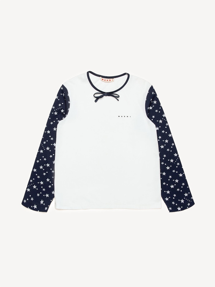 Marni Long Sleeve Colour Block Black T-Shirt - Image 1 of 5 Marni Long Sleeve Colour Block Black T-Shirt - Image 1 of 5