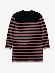 Marni Stripe Long Sleeve Logo Black Dress - Image 2 of 5