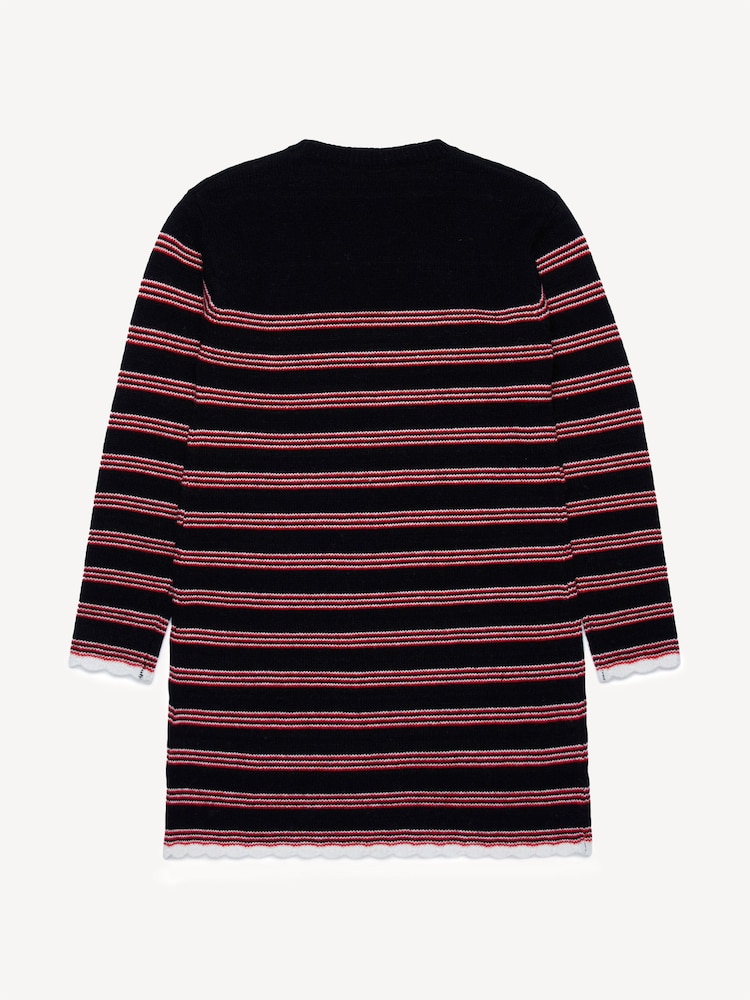 Marni Stripe Long Sleeve Logo Black Dress - Image 2 of 5 Marni Stripe Long Sleeve Logo Black Dress - Image 2 of 5