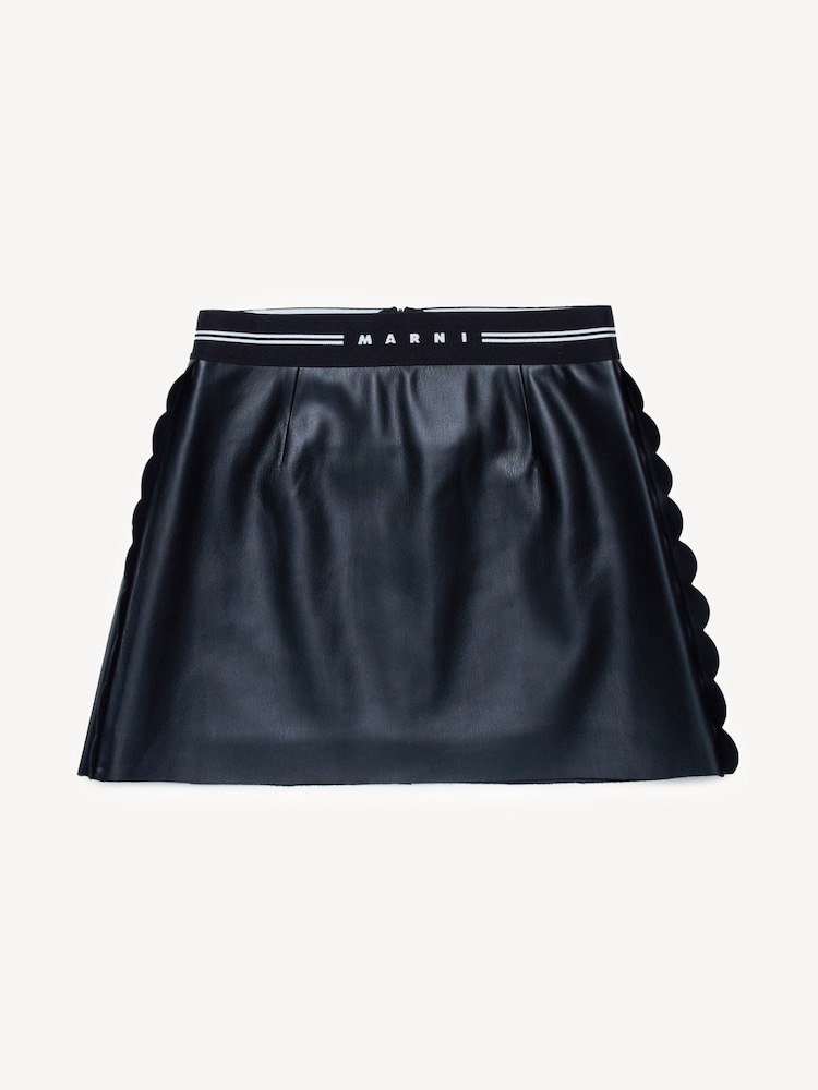 Marni Faux Leather Black Mini Skirt - Image 1 of 4