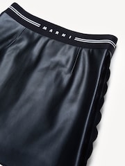 Marni Faux Leather Black Mini Skirt - Image 4 of 4