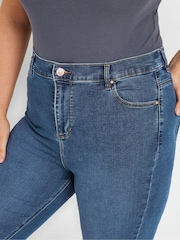 Yours Curve Blue Isla Bootcut Jeans - Image 4 of 4