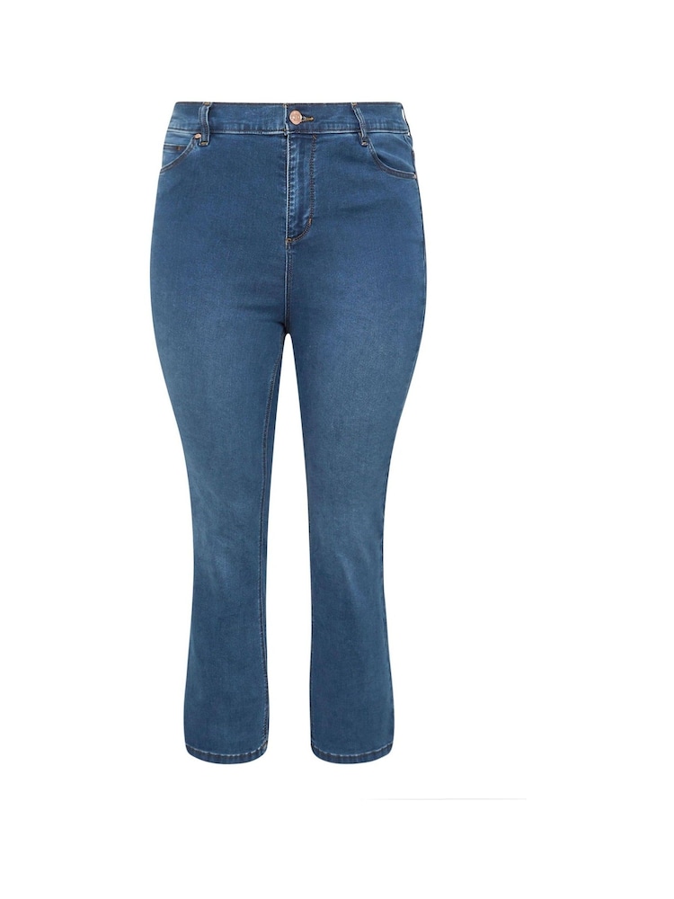 Yours Curve Blue Isla Bootcut Jeans - Image 5 of 5 Yours Curve Blue Isla Bootcut Jeans - Image 5 of 5