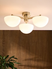 Brass Lambeth 3 Light Flush Fitting - Image 1 of 4