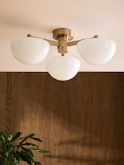 Brass Lambeth 3 Light Flush Fitting - Image 2 of 4