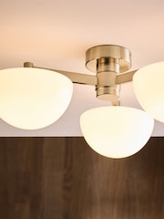 Brass Lambeth 3 Light Flush Fitting - Image 3 of 4