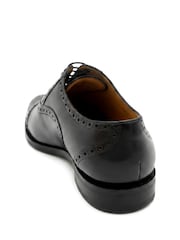 Jones Bootmaker Black Wide Fit Maynard Leather Oxford Brogues - Image 4 of 6