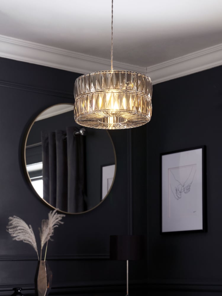 Smoke Grey Aria Easy Fit Lamp Shade - Image 1 of 6