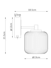 Black Ryker Rechargeable Wireless Wall Light - Image 5 of 7