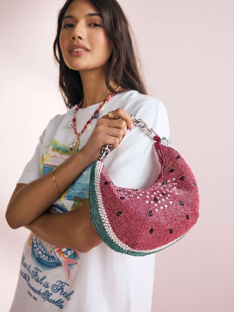Red Sequin Fruit Shoulder Bag - Image 1 of 10