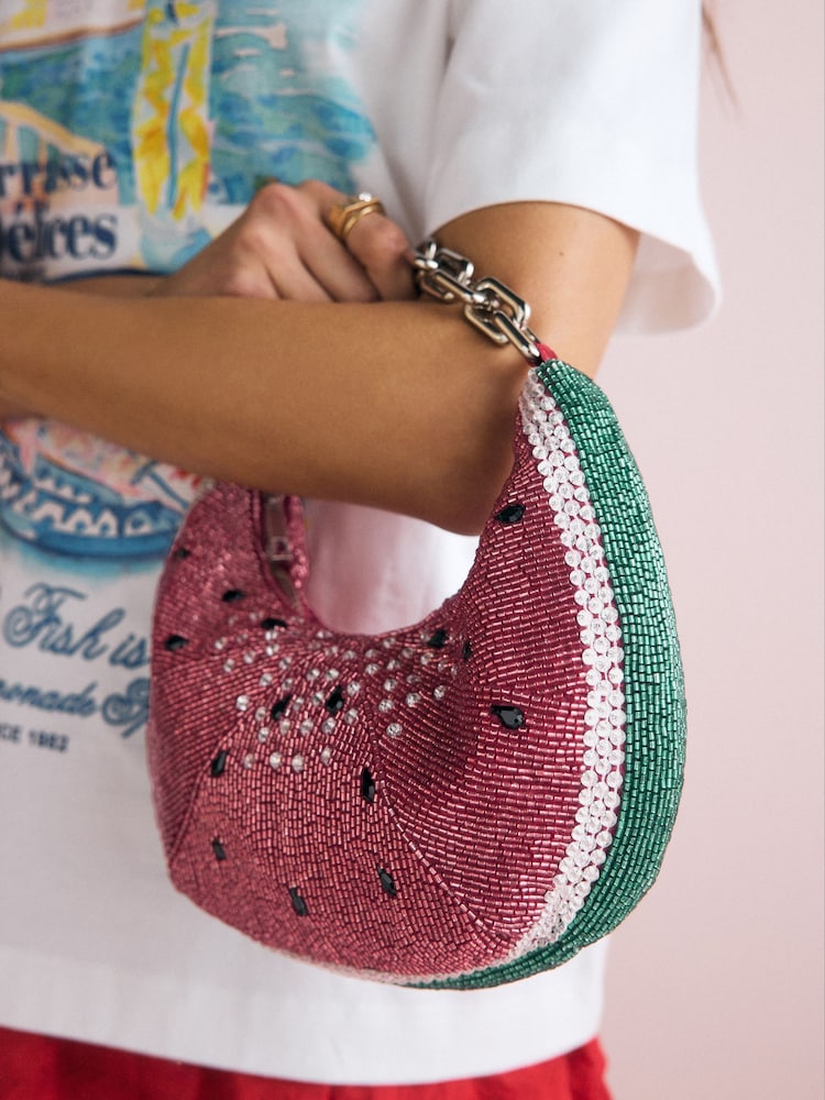 Red Sequin Fruit Shoulder Bag - Image 2 of 10