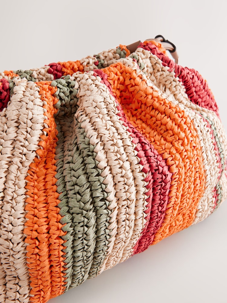 Orange - Clutch aus gewebtem Strohmaterial - Image 6 of 7