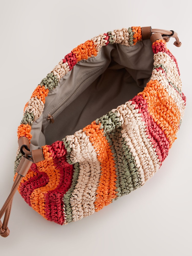 Orange - Clutch aus gewebtem Strohmaterial - Image 7 of 7
