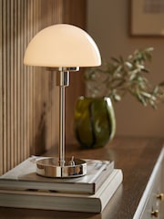 Chrome Lambeth Rechargeable Wireless Table Lamp - Image 1 of 9