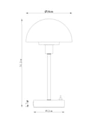 Chrome Lambeth Rechargeable Wireless Table Lamp - Image 5 of 9