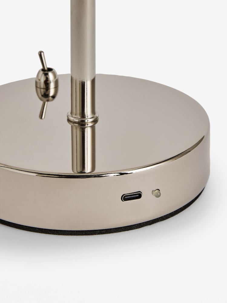 Chrome Lambeth Rechargeable Wireless Table Lamp - Image 9 of 9