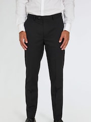 Harry Brown Black Leo Tuxedo Dinner Trousers with Satin Stripe Detail - Image 1 of 13