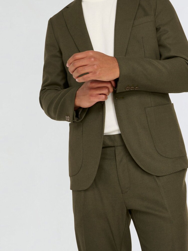 Buy Harry Brown Green Arthur Flannel Blazer from the Next UK