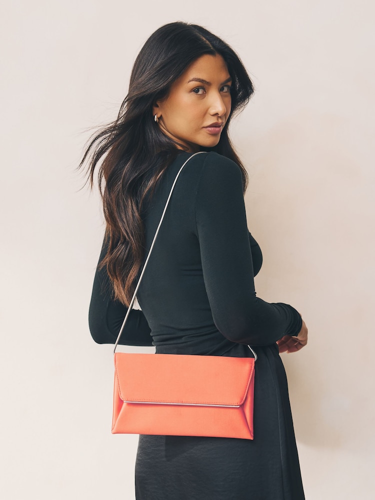 Alaranjado - Satin Clutch Bolsa - Imagem 2 de 8