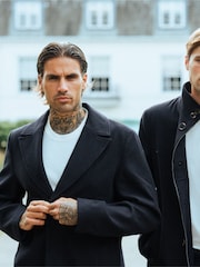 Harry Brown Blue Josh Wool Melton Overcoat - Image 13 of 13