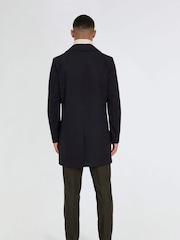 Harry Brown Blue Josh Wool Melton Overcoat - Image 5 of 13