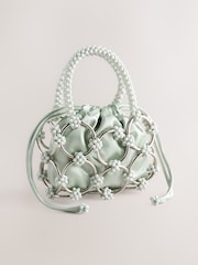 Blue Beaded Handheld Bag - Image 6 of 10