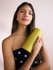 Lime Green Sparkle Barrel Clutch Bag - Image 6 of 12