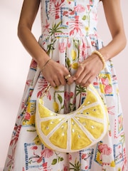 Yellow Sequin Fruit Shoulder Bag - Image 1 of 12