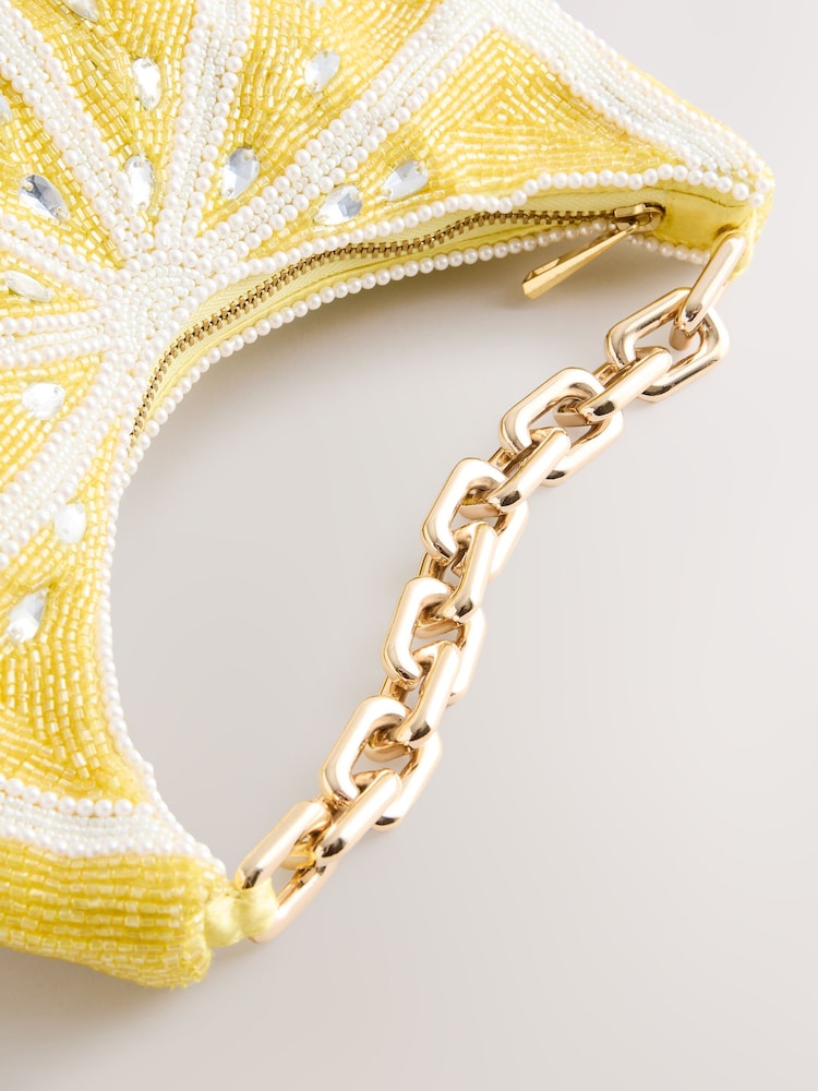 Yellow Sequin Fruit Shoulder Bag - Image 10 of 12