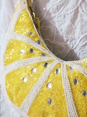 Yellow Sequin Fruit Shoulder Bag - Image 2 of 12