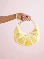 Yellow Sequin Fruit Shoulder Bag - Image 7 of 12
