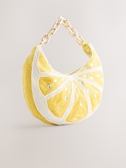 Yellow Sequin Fruit Shoulder Bag - Image 8 of 12