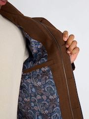 Harry Brown Brown George Wool Melton Coat with Funnel Neck - Image 7 of 9