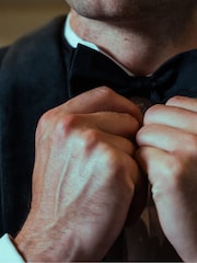 Harry Brown Black Leo Velvet Tuxedo Dinner Jacket with Shawl Lapel Detail - Image 11 of 12